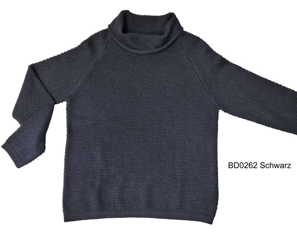 Alpaca Block-Knit Round-Neck Sweater for Women or Men